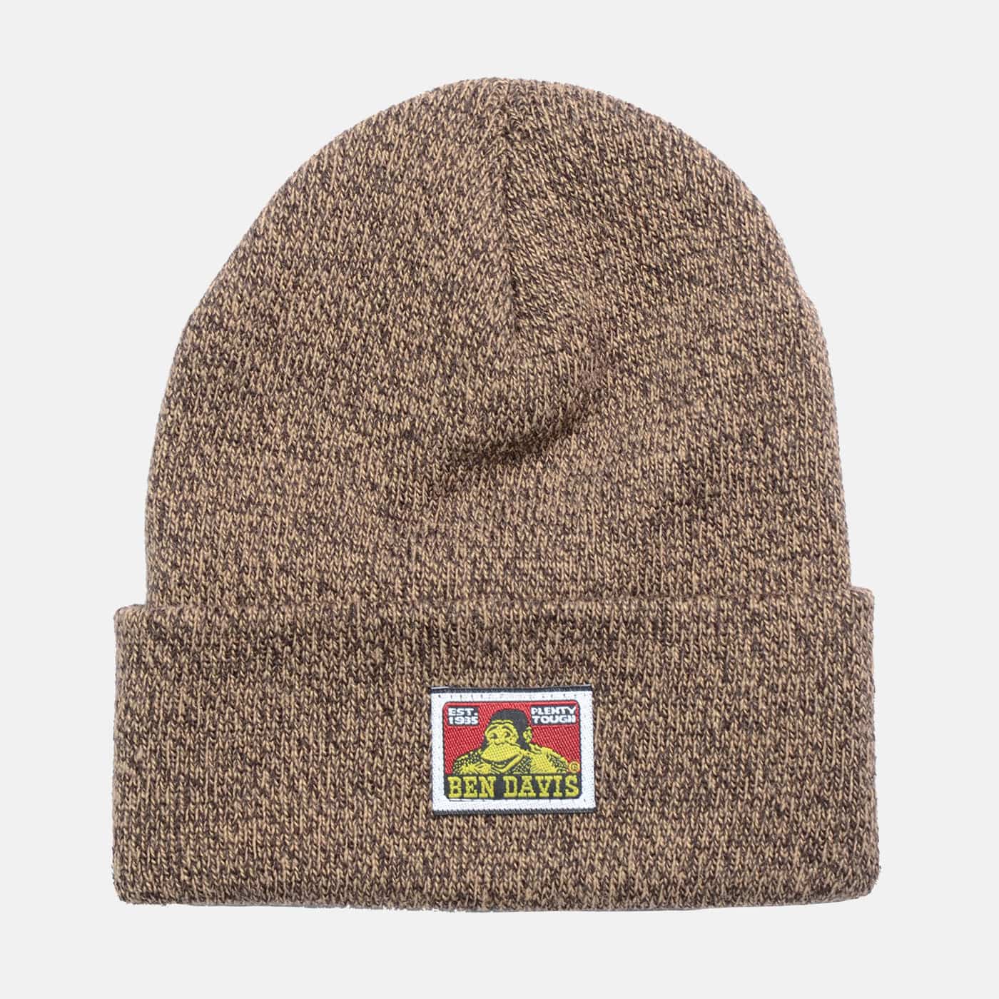 Ben Davis Acrylic Cuffed Beanie Skull Cap - Marled Brown