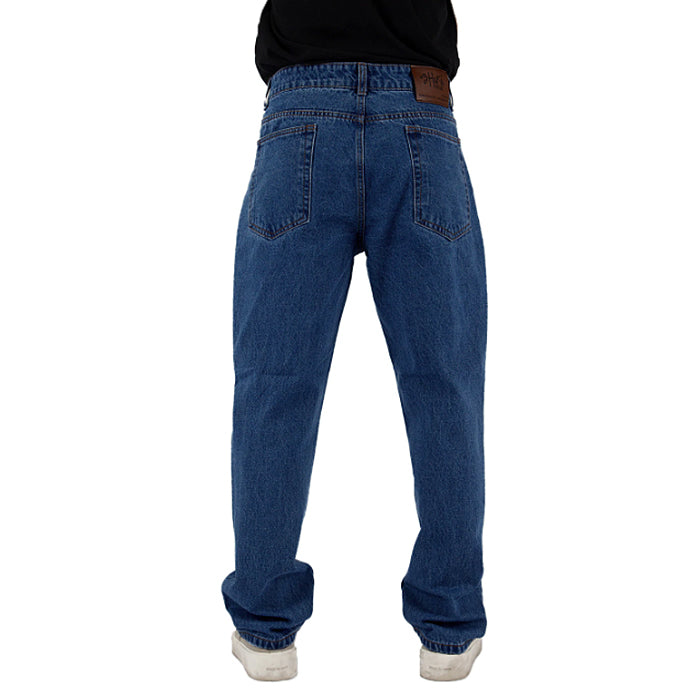 Men's Loose fit 13.OZ Stone washed Denim Jeans