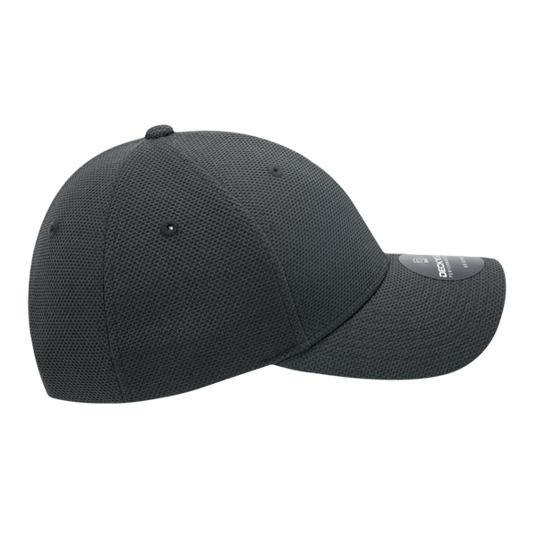 Golf Pique Pattern Adjustable Low Crown Structured Caps Charcoal Grey