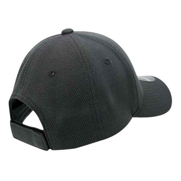 Golf Pique Pattern Adjustable Low Crown Structured Caps Charcoal Grey