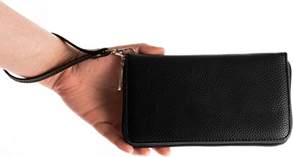 Anaheim Ducks Zip Organizer Wallet Pebble Black