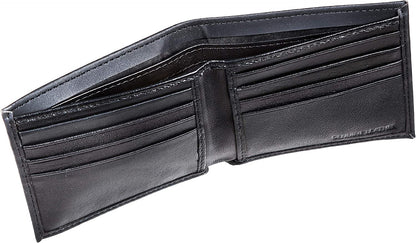 Black Leather Denver Broncos Bi-fold Wallet