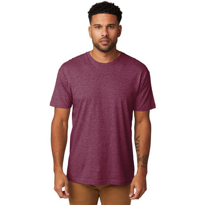 Unisex Soft-washed Short Sleeve Crew Neck T-Shirt 3Pack MAROON HEATHER
