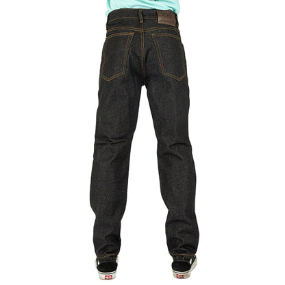 Men's 13.OZ Slim fit Raw Black Denim Jeans
